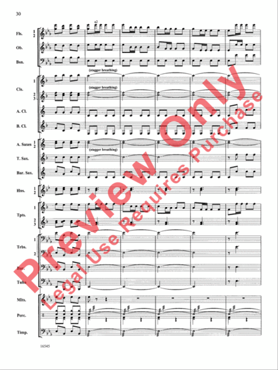 William Tell Overture Concert Band scores gallery preview page 31