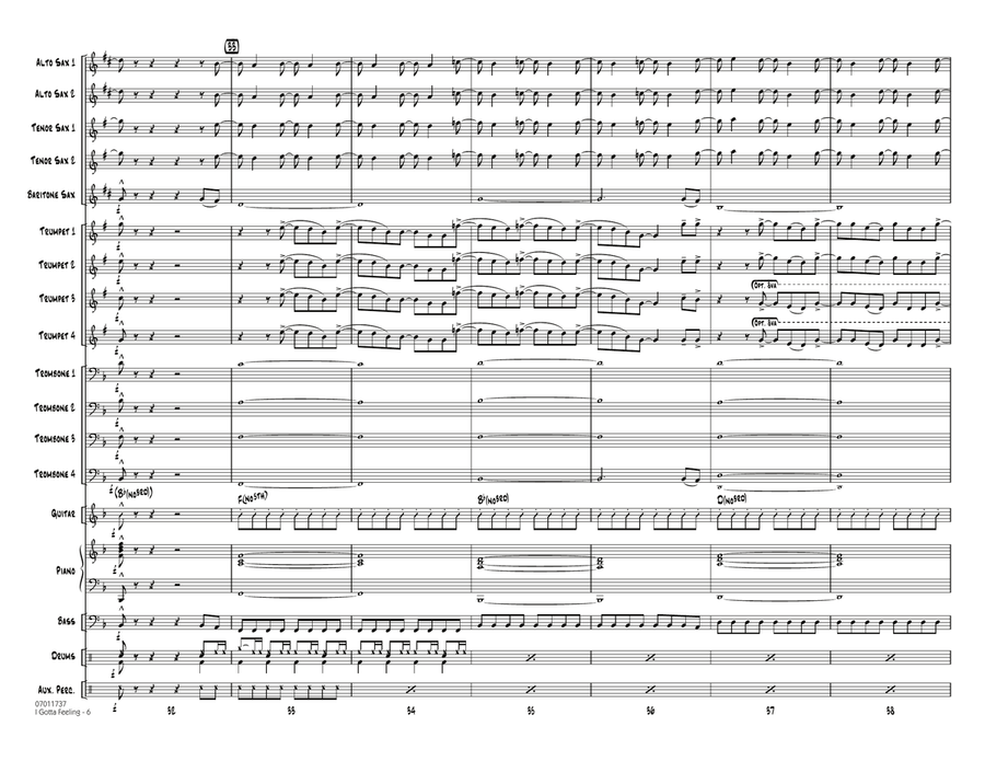 I Gotta Feeling - Full Score Jazz Ensemble scores gallery preview page 6