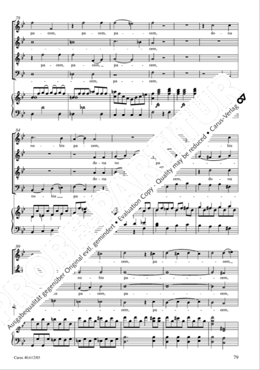 Harmoniemesse in B 4-Part scores gallery preview page 80