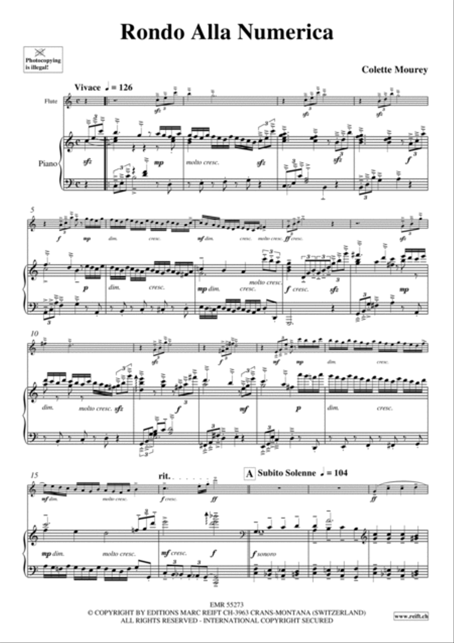 Rondo Alla Numerica Flute Solo scores gallery preview page 4
