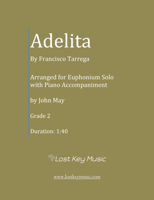Adelita-Euphonium Solo with (Optional Piano Accompaniment)