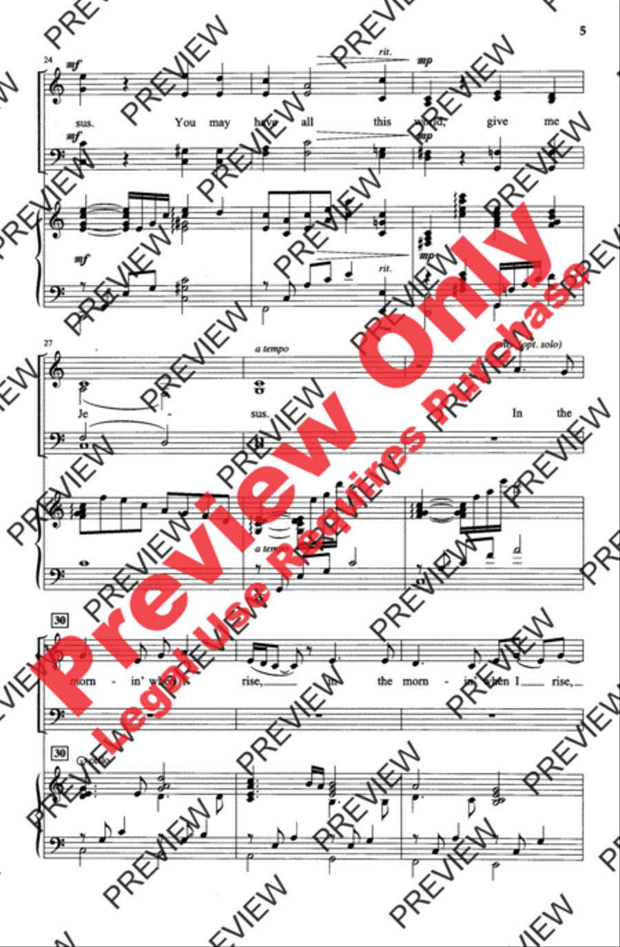 More Precious Than Silver with Give Me Jesus 4-Part scores gallery preview page 5