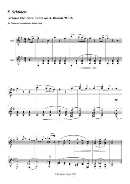 Variation on a Waltz by Diabelli, D.718