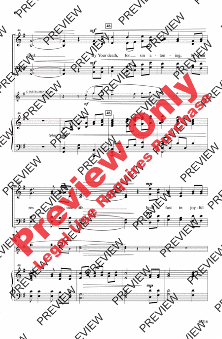 Communion of Grace 4-Part scores gallery preview page 6