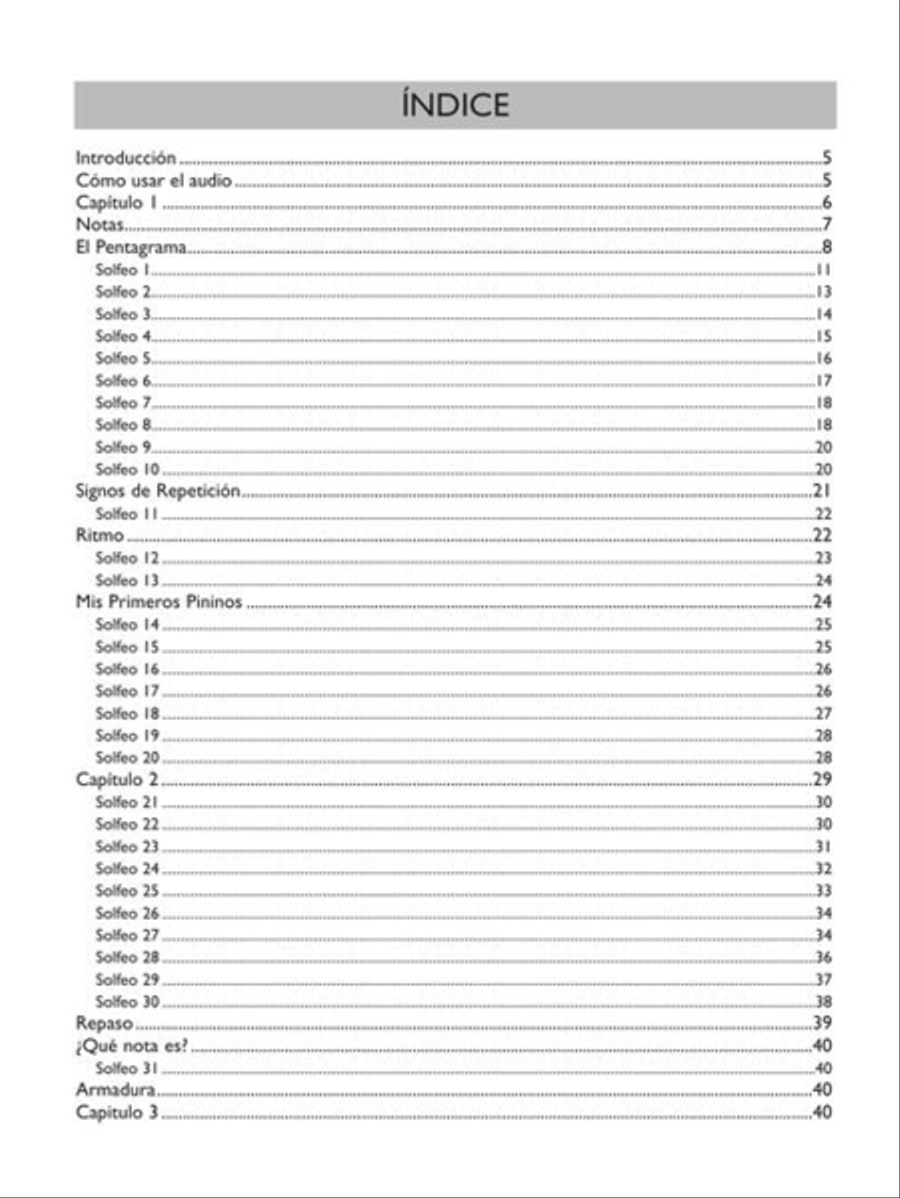Primer Nivel: Aprende Solfeo Facilmente CD scores gallery preview page 3