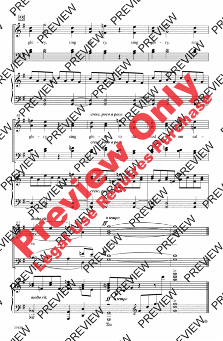 God of Our Salvation 4-Part scores gallery preview page 8
