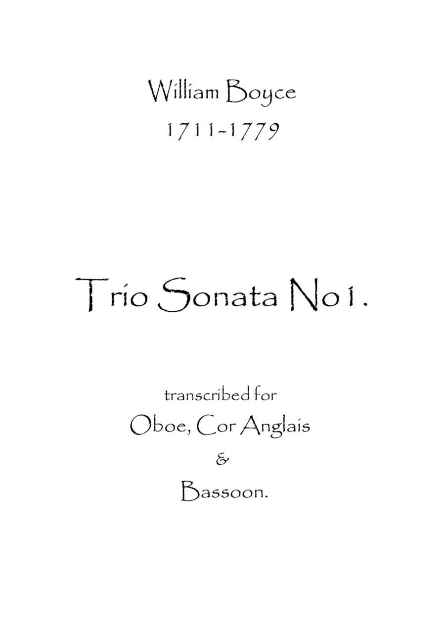 Trio Sonata No.1 Woodwind Trio scores gallery preview page 1