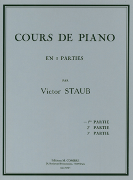 Cours de piano - Volume 1