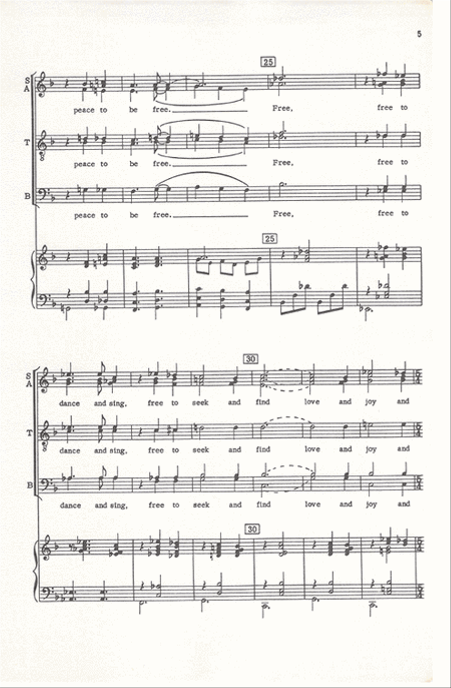 Peace and Joy and Love Divisi scores gallery preview page 5