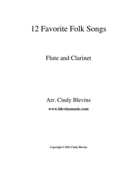 12 Favorite Folk Songs, Flute and Clarinet image number null
