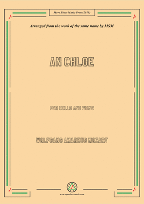 Book cover for Mozart-An Chloe, for Cello and Piano