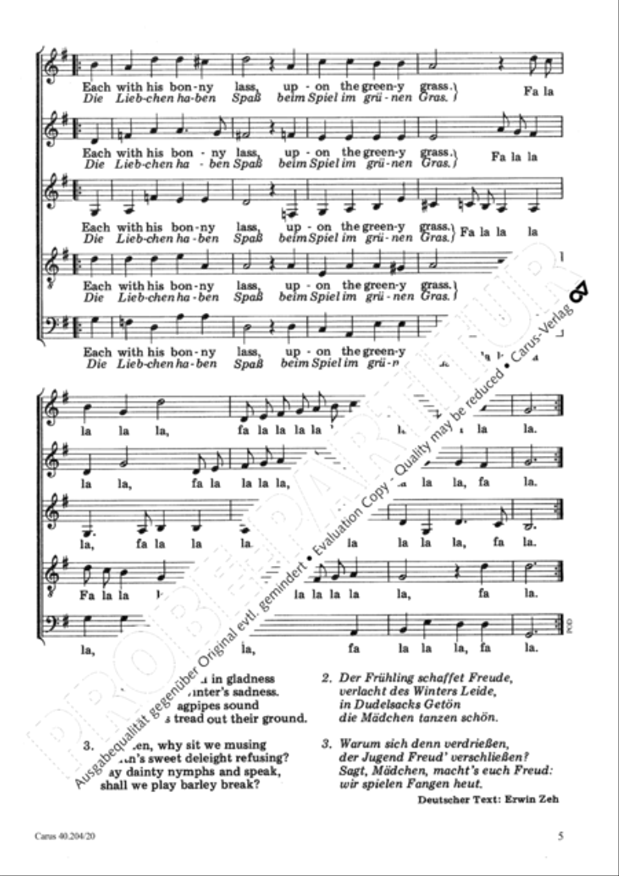 Morley: Zwei Madrigale Choir scores gallery preview page 4