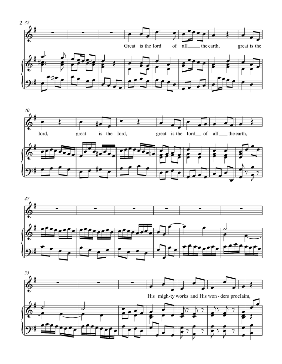 Great is the Lord Great is the Lord Voice scores gallery preview page 2