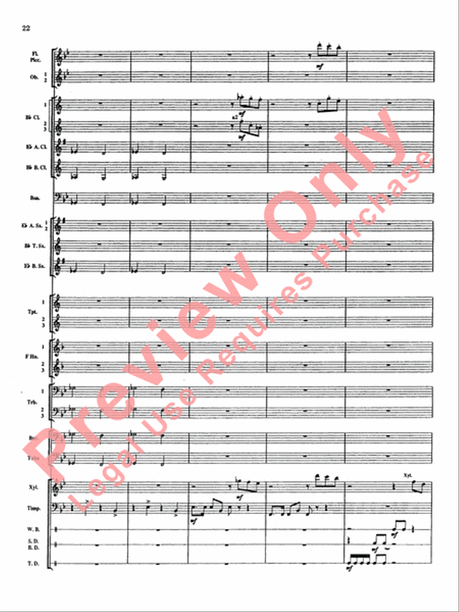 Percussion Mystique Concert Band scores gallery preview page 23