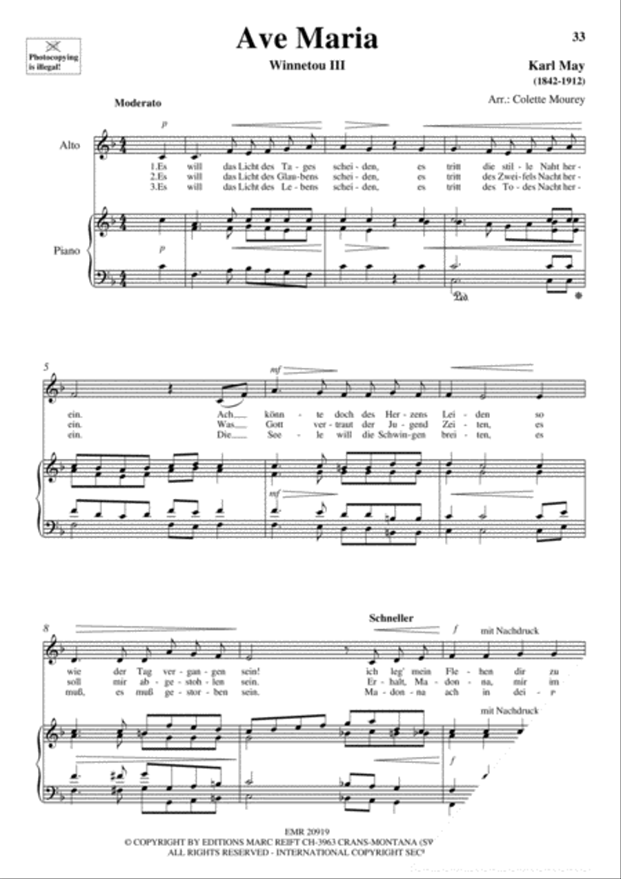 100 Ave Maria Volume 6 Alto Voice scores gallery preview page 13