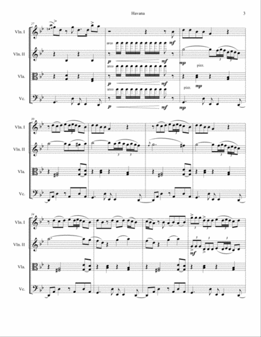 Havana Havana Small Ensemble scores gallery preview page 3