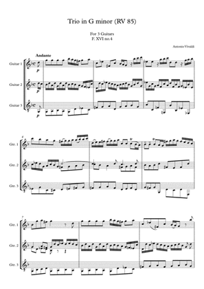 [RV85] Vivaldi's Trio in G minor for 3 guitars