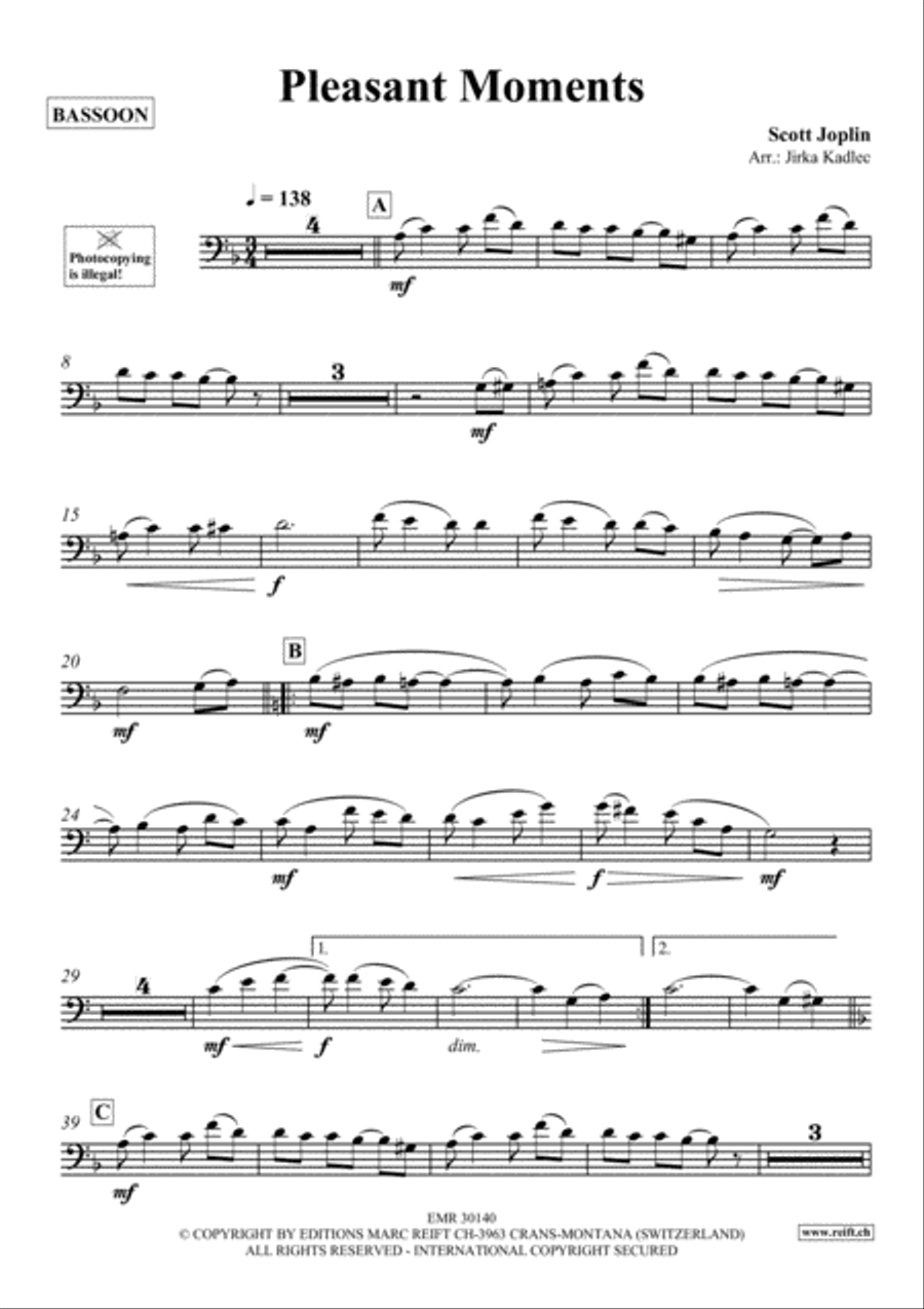 Pleasant Moments Bassoon Solo scores gallery preview page 2