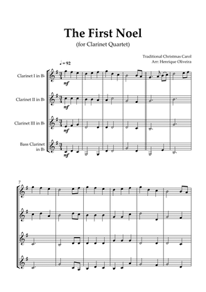 The First Noel (Clarinet Quartet) - Intermediate Level