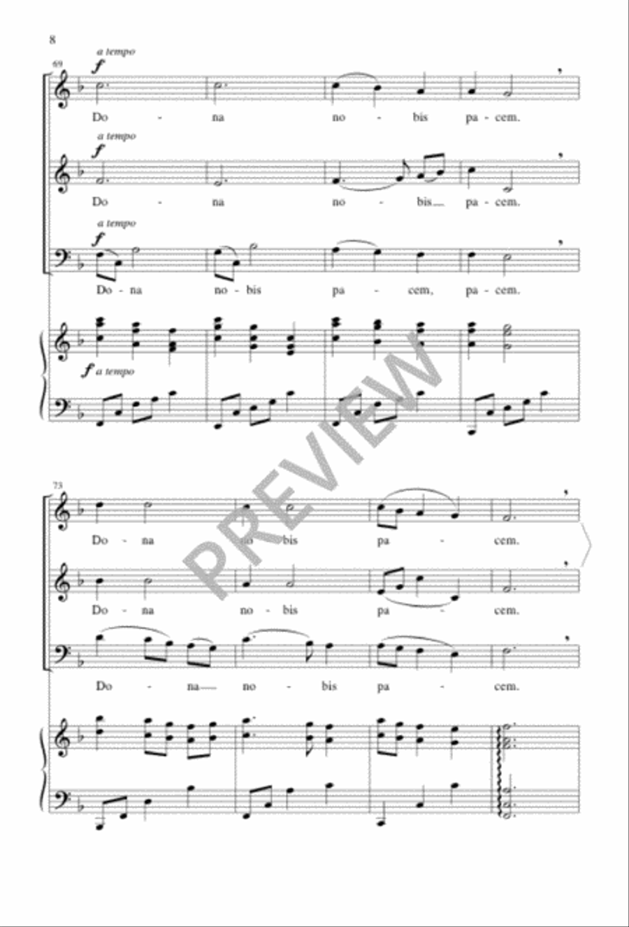Dona Nobis Pacem Dona Nobis Pacem 3-Part scores gallery preview page 8