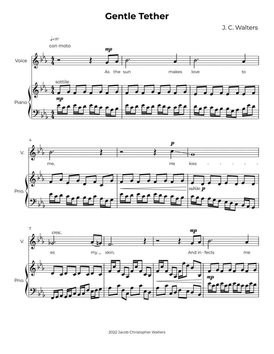 Gentle Tether Voice scores gallery preview page 1