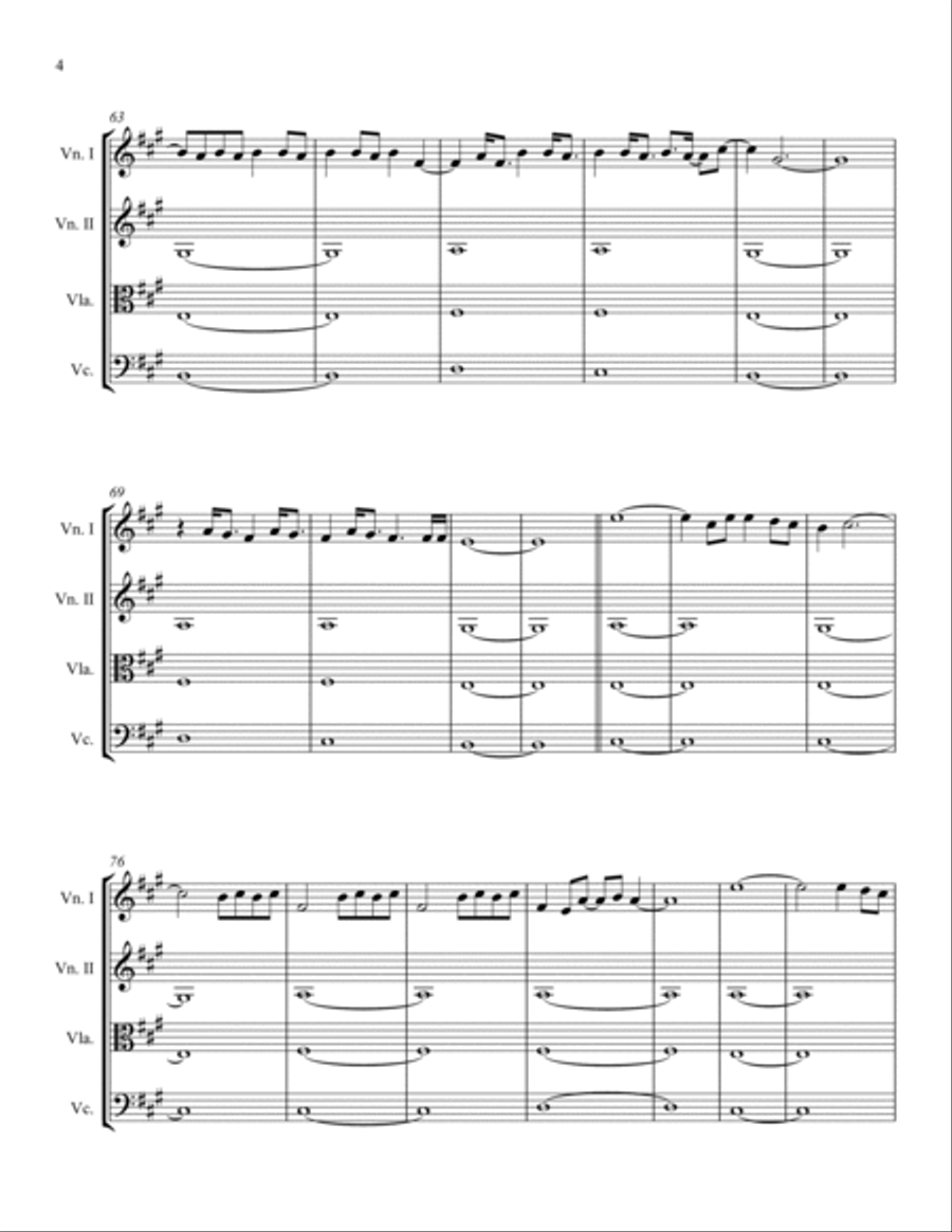Love Song Love Song String Quartet scores gallery preview page 4