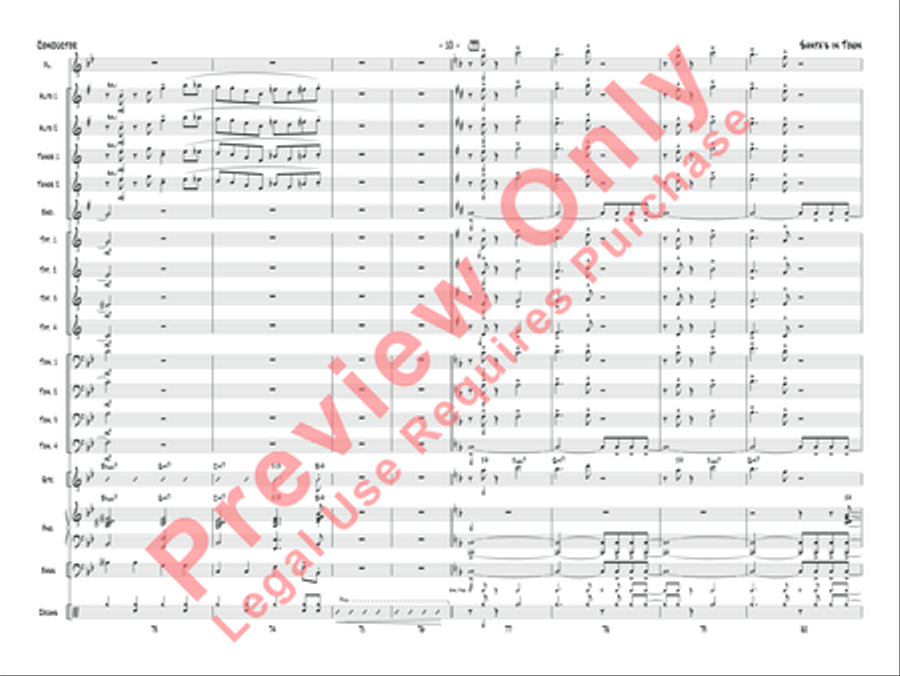 Santa's in Town Santa's in Town Jazz Ensemble scores gallery preview page 13