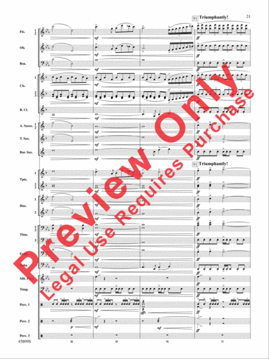 At the Movies with James Horner Concert Band scores gallery preview page 22