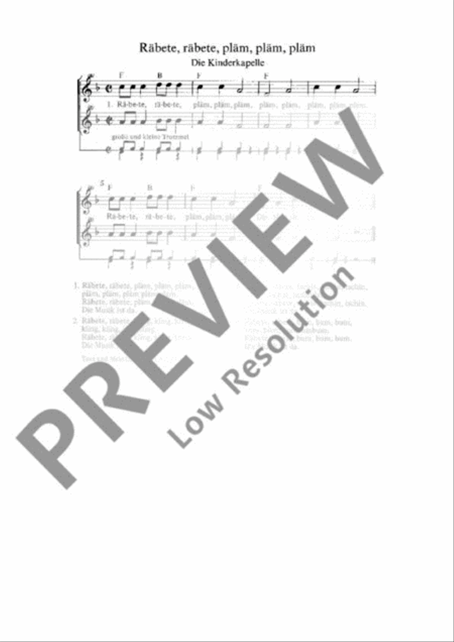 Räbete, räbete, pläm, pläm, pläm Soprano Recorder scores gallery preview page 2