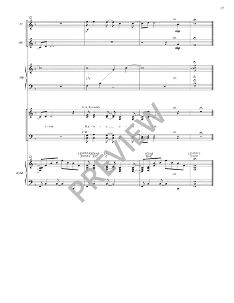 Mass of Plenty (Full Score) 4-Part scores gallery preview page 18