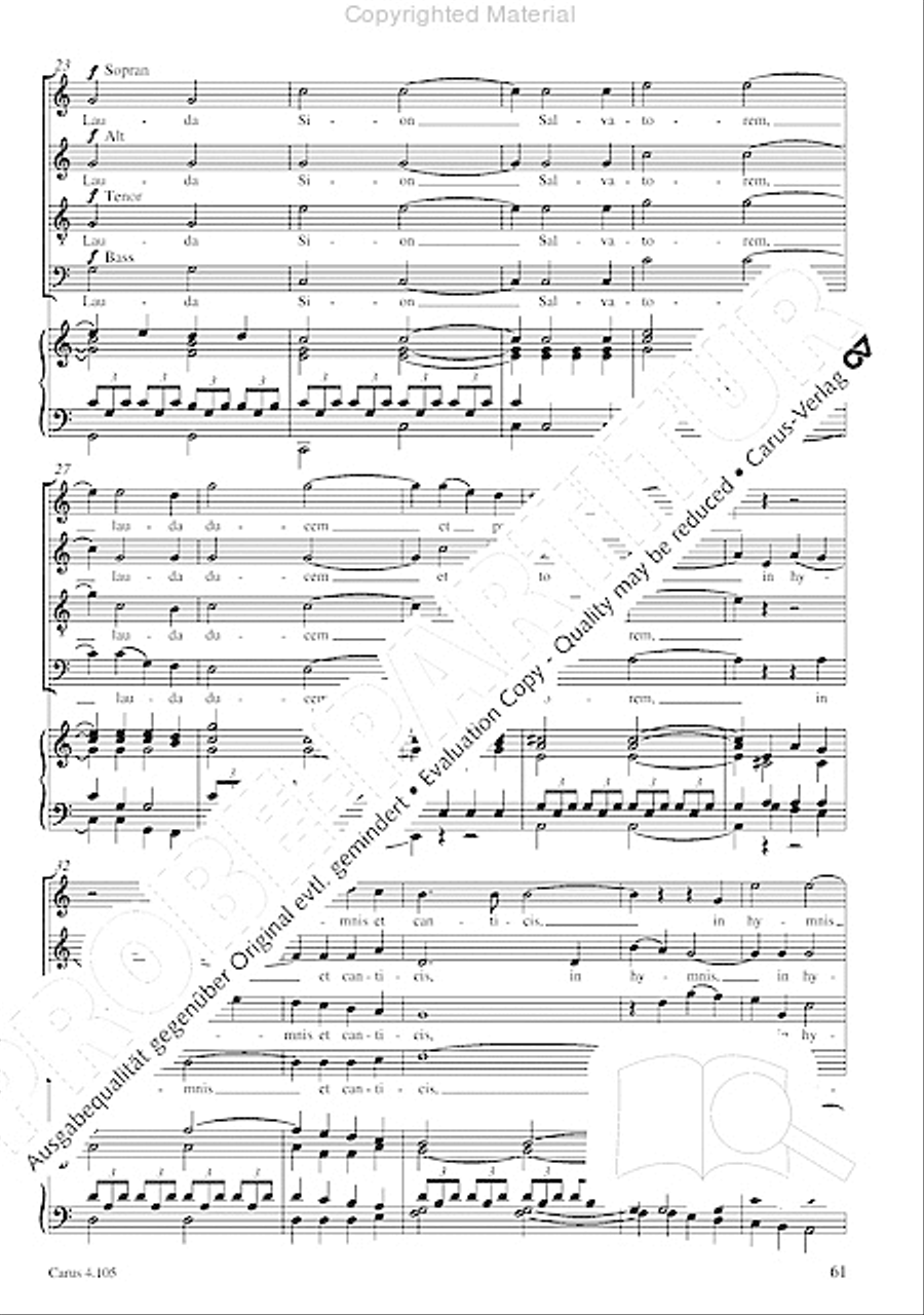 Choral collection Mendelssohn - editionchor Choir scores gallery preview page 62