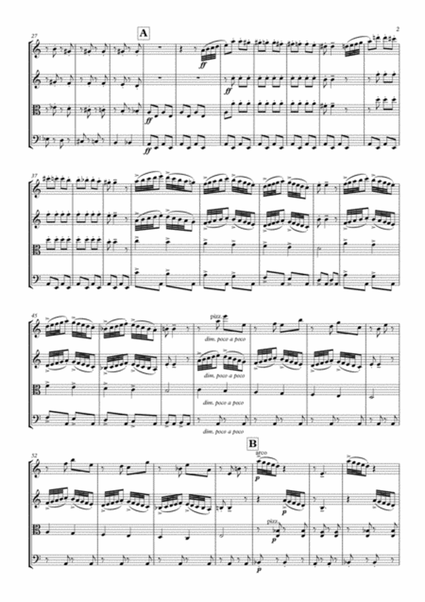March Of The Dwarfs Op. 54, No. 3 - String Quartet