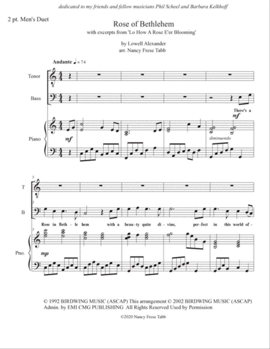 Rose Of Bethlehem Tenor Voice scores gallery preview page 2