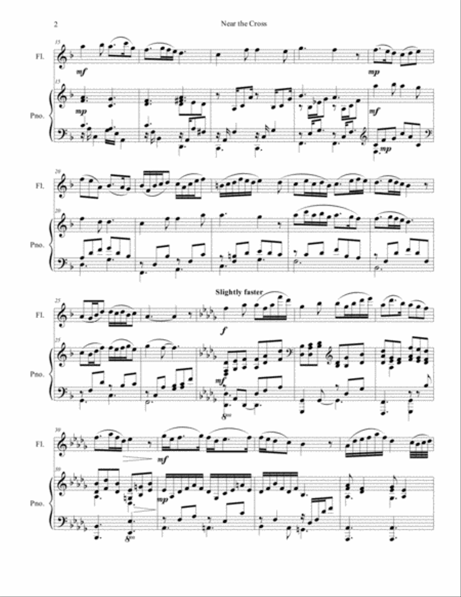 Near the Cross Flute Solo scores gallery preview page 2