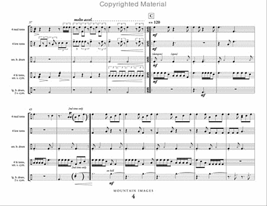 Mountain Images Percussion Ensemble scores gallery preview page 5