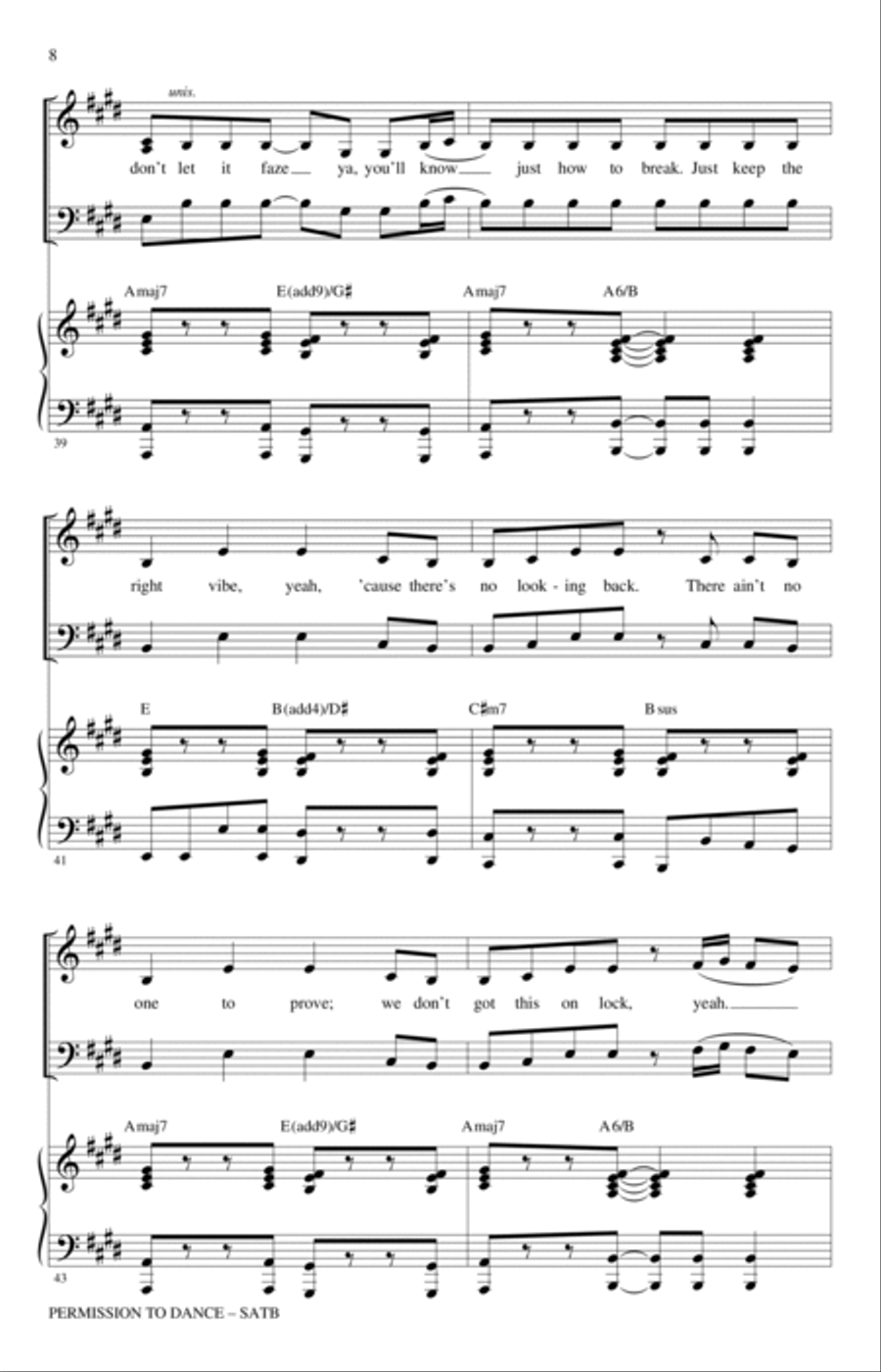 Permission To Dance (arr. Roger Emerson) 4-Part scores gallery preview page 7