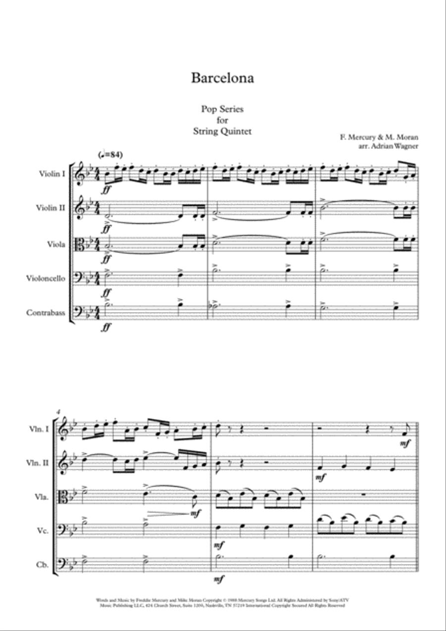 Barcelona Barcelona String Quintet scores gallery preview page 3