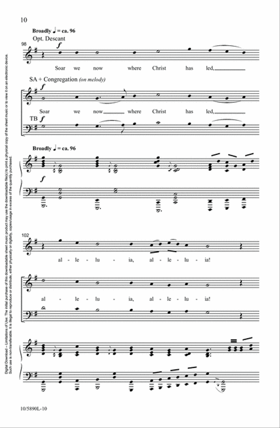 Christ the Lord is Risen Today Choir scores gallery preview page 10