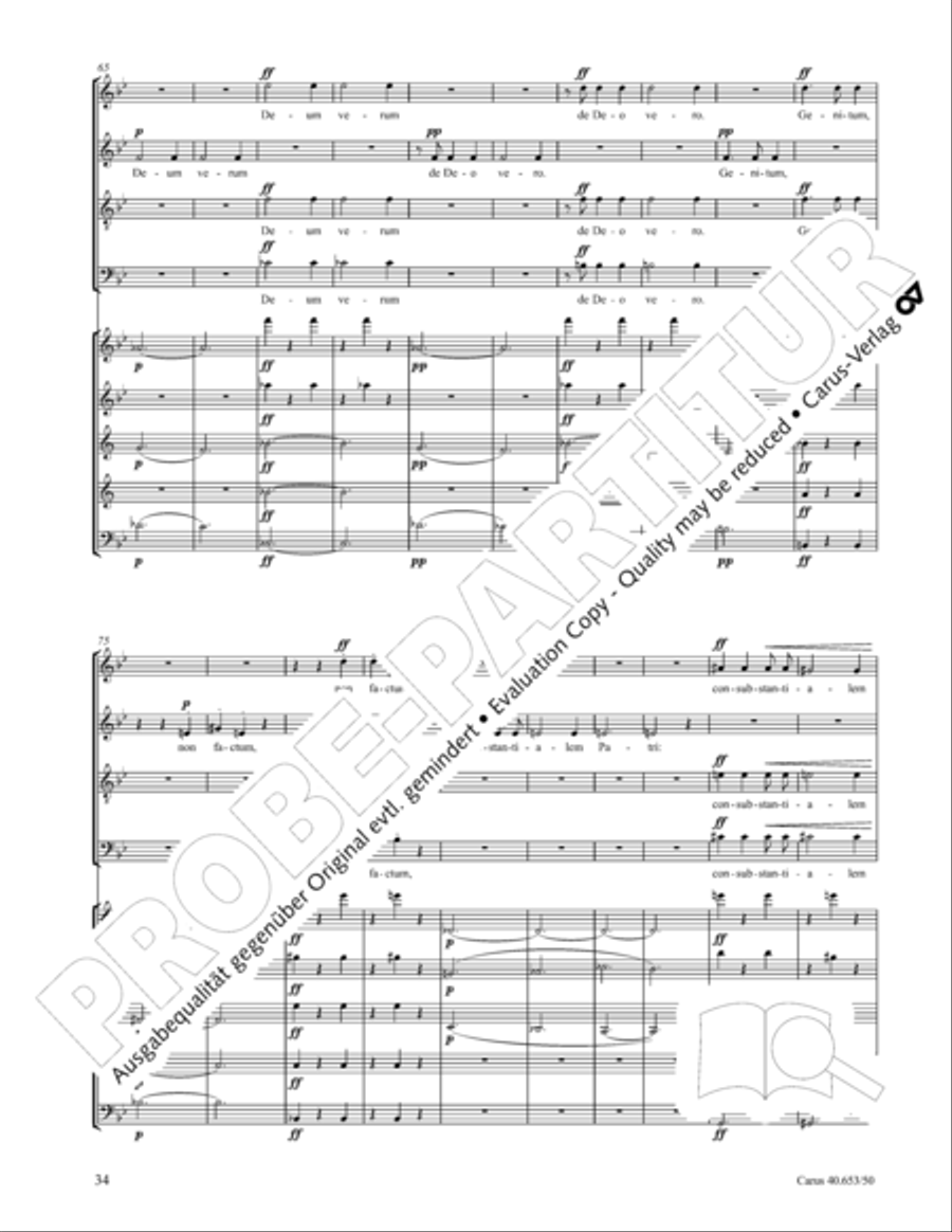 Mass in D Major (Missa in D) 4-Part scores gallery preview page 35