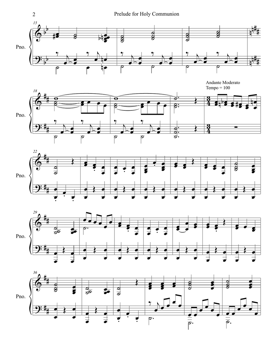 Prelude for Holy Communion Piano Solo scores gallery preview page 3