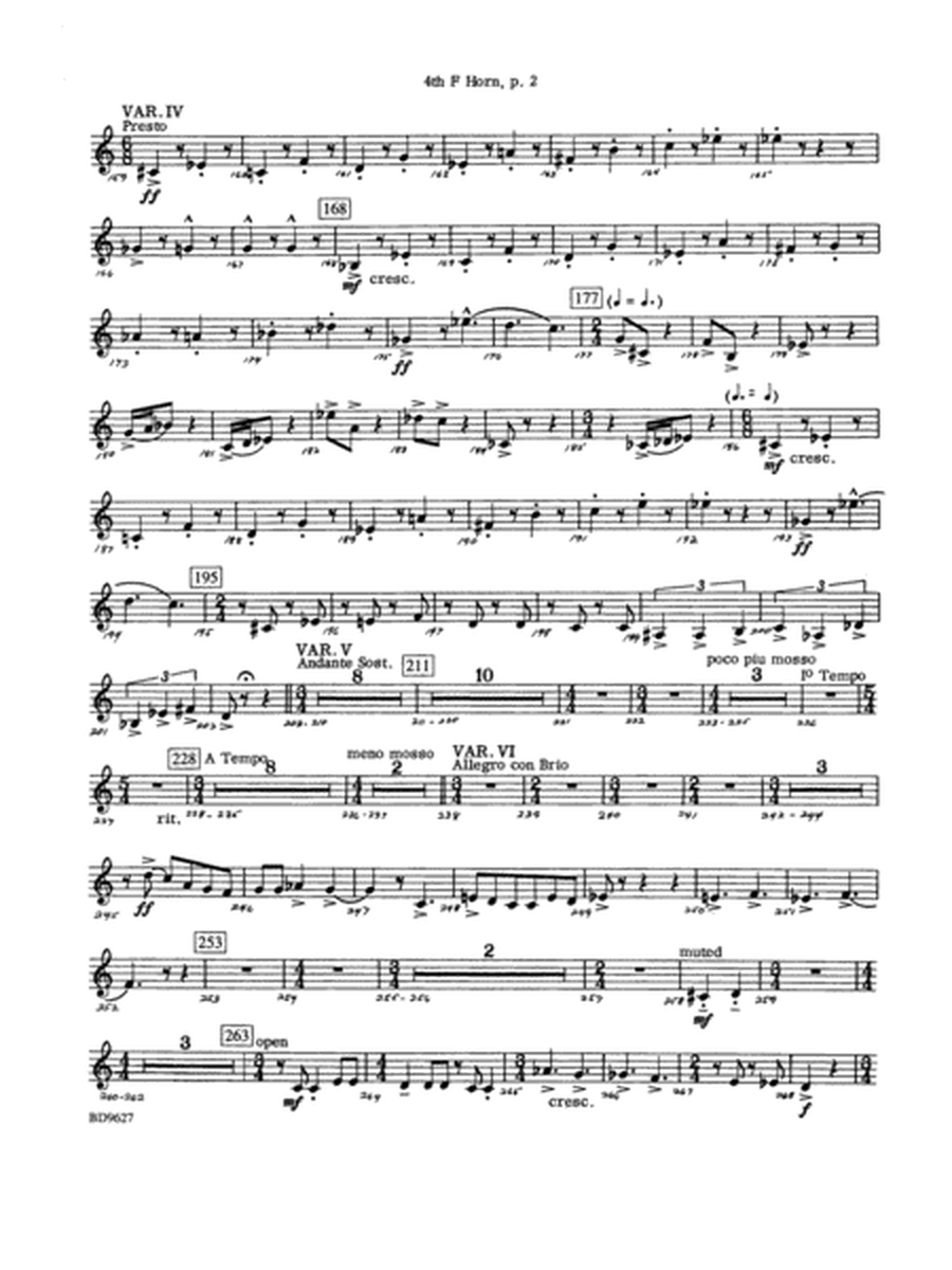 Variations on a Theme of Robert Schumann: 4th F Horn