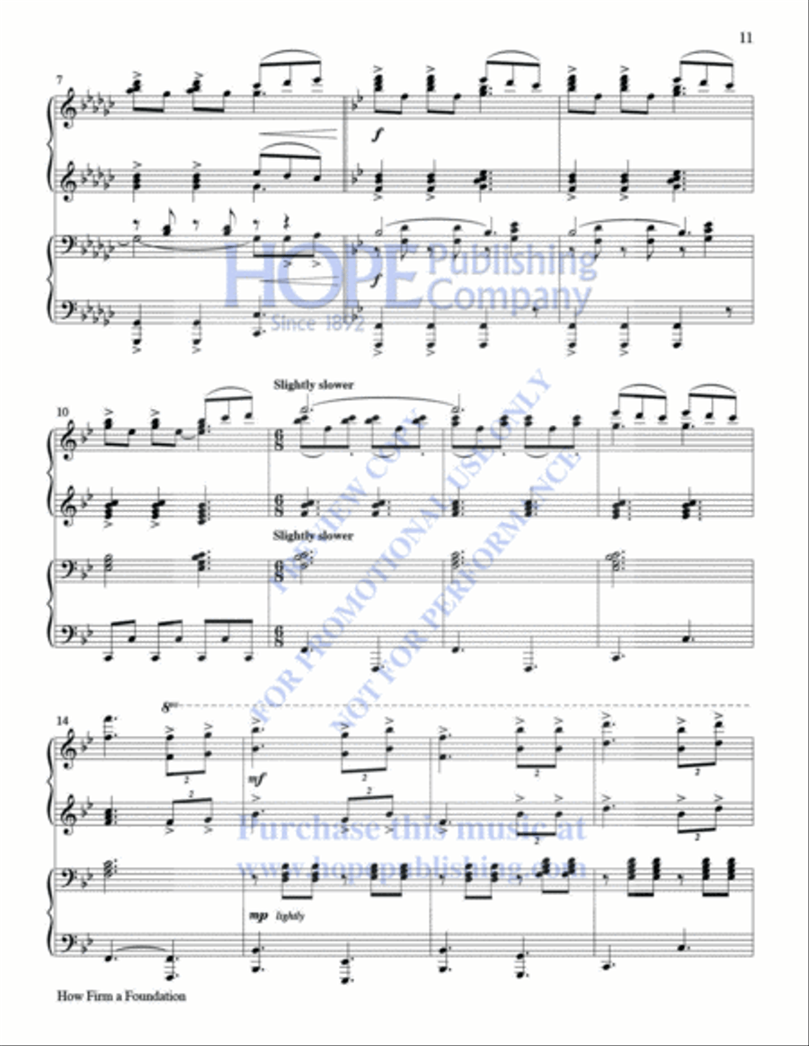 Glory to God: Hymn Settings for 4-Hand Piano Piano Accompaniment scores gallery preview page 14
