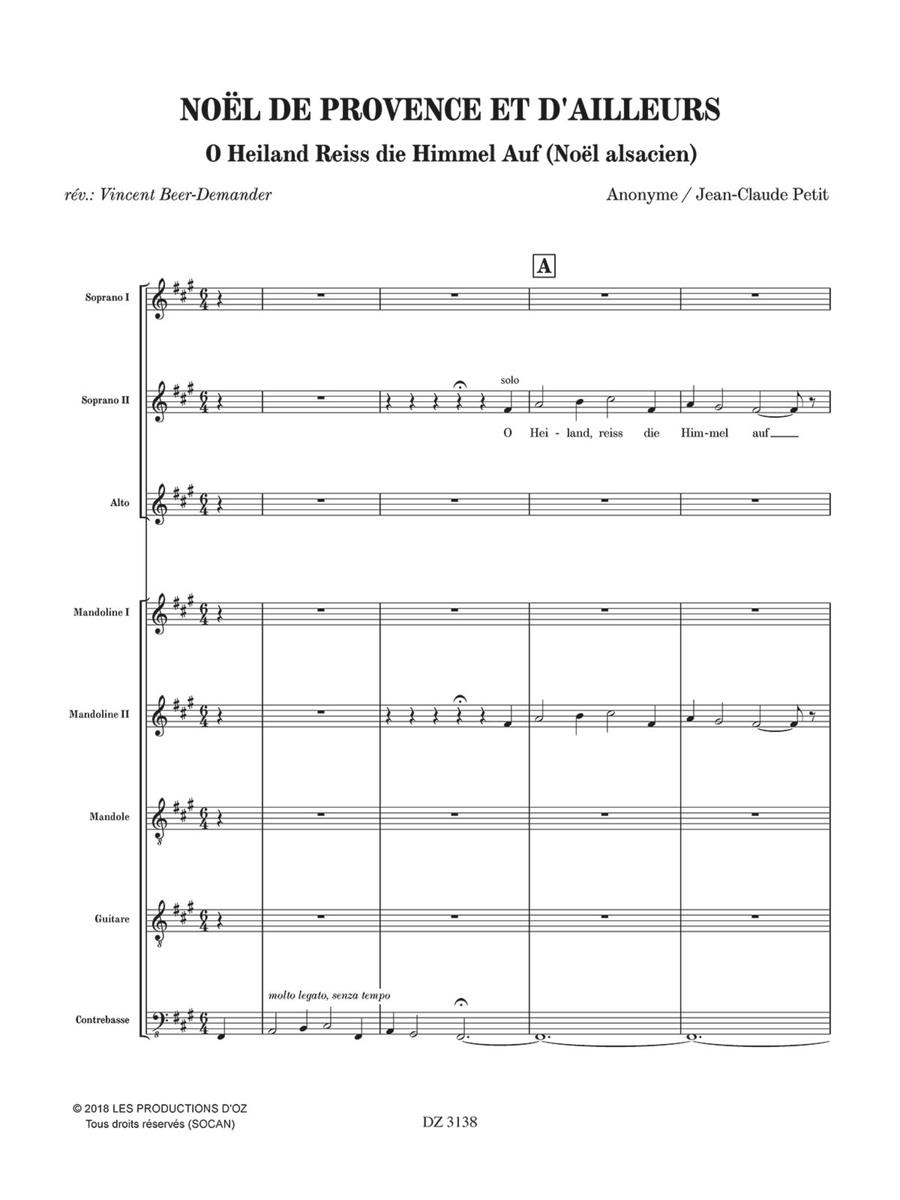 O Heiland Reiss die Himmel Auf (Noël de Provence et d'ailleurs) Orchestra scores gallery preview page 2