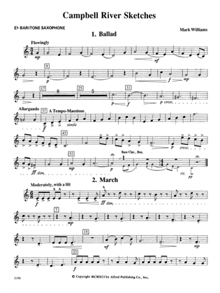 Campbell River Sketches: E-flat Baritone Saxophone