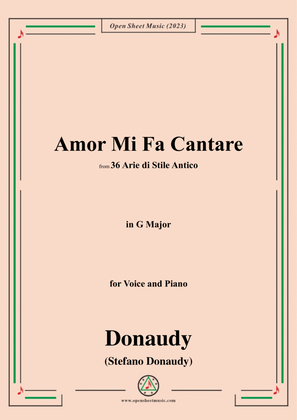 Donaudy-Amor Mi Fa Cantare,in G Major