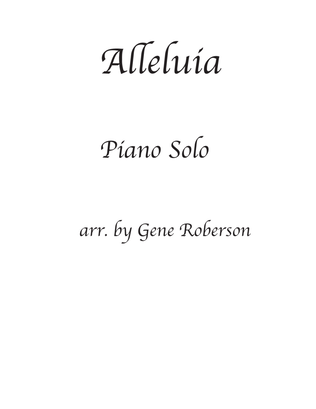 Book cover for Alleluia Caccici Intermed Piano Solo