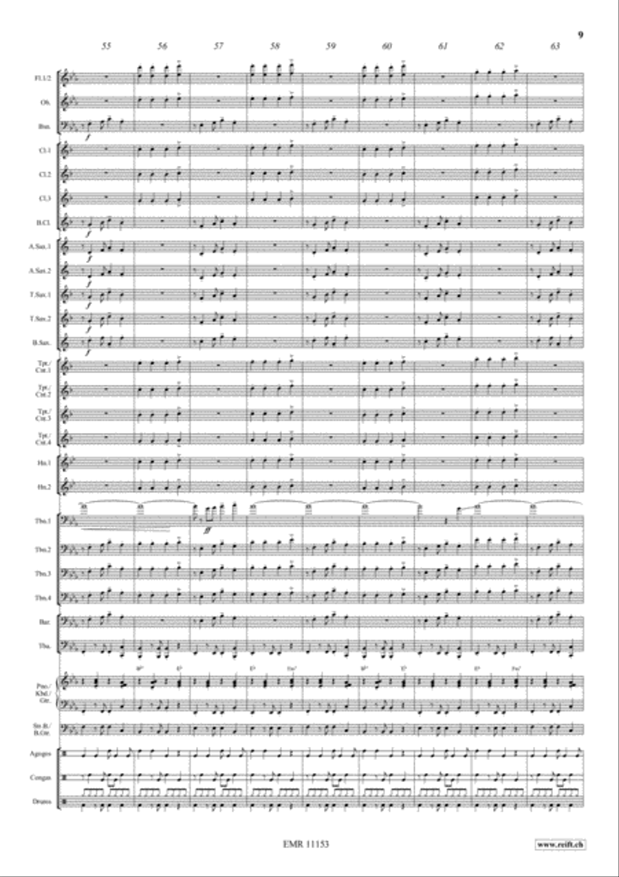 Aquarius Samba Aquarius Samba Concert Band scores gallery preview page 10