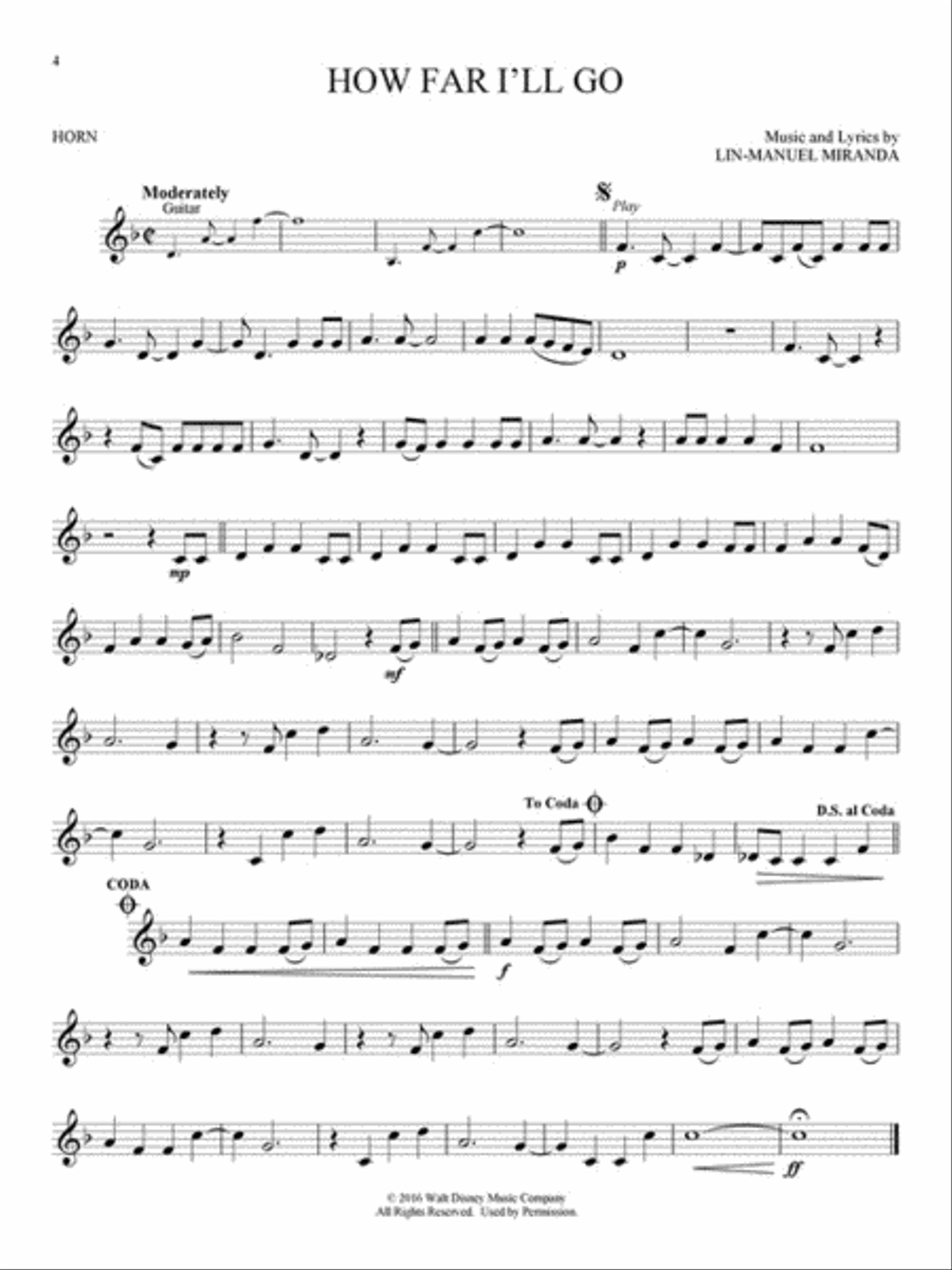 Moana Moana Horn scores gallery preview page 3