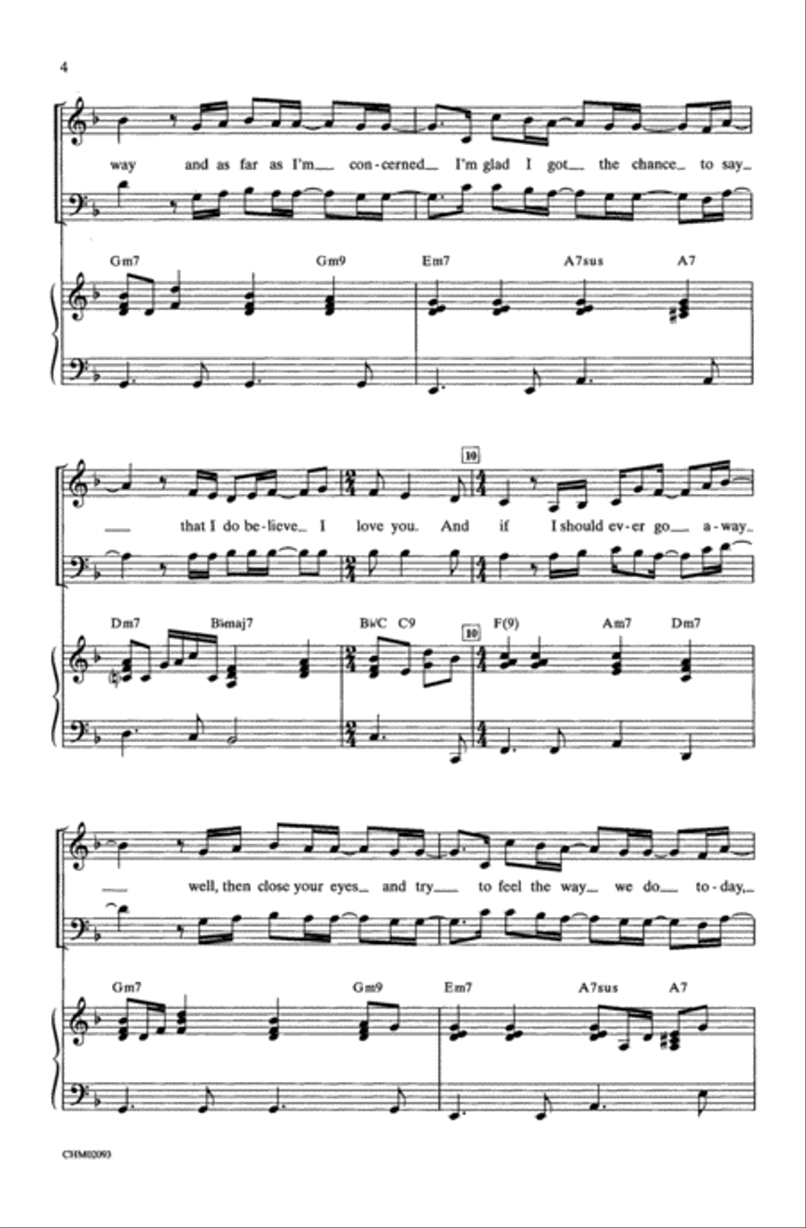 That's What Friends Are For 4-Part scores gallery preview page 3