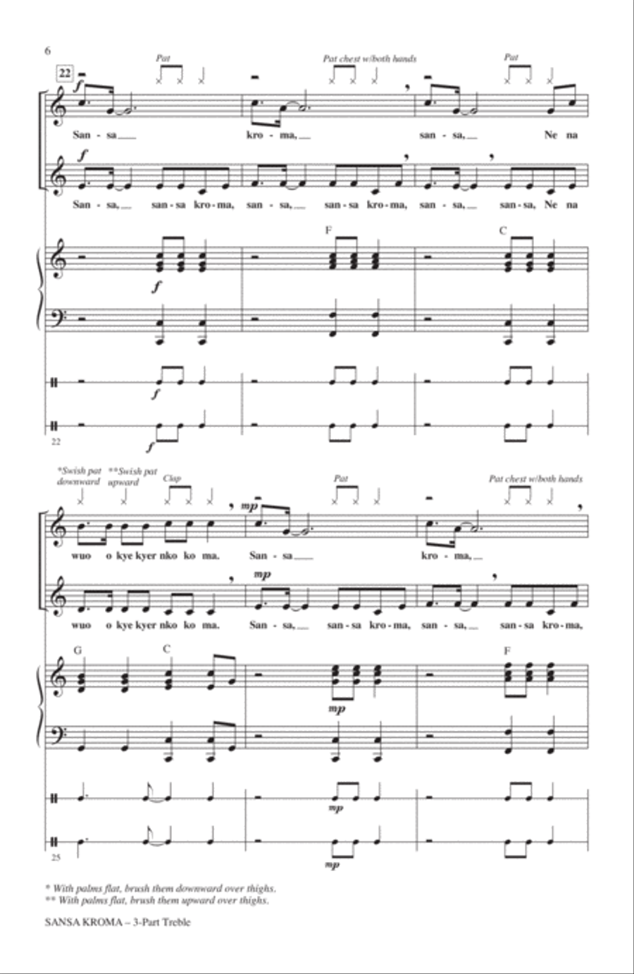 Sansa Kroma (arr. Cristi Cary Miller) 3-Part scores gallery preview page 4